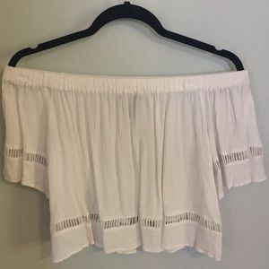 off the shoulder flowy top